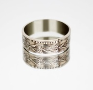 巴基斯坦硬幣戒指 1 盧比 1981-1991 男士硬幣戒指 女士硬幣戒指