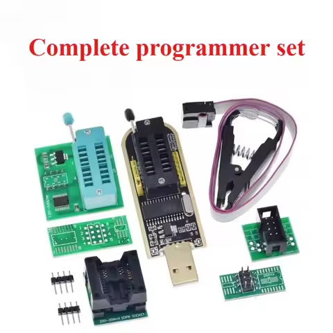 CH341A/CH341B 24 25 Series EEPROM Flash BIOS USB Programmer Module SOIC8 SOP8 Test Clip For EEPROM 9