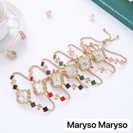 Jam tangan perempuan jam bracelet fashion diamond round