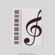 White Keyboard Clear Holder Tempat Partitur File Kertas Musik Map