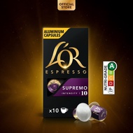 L’OR Espresso Supremo Intensity 10 Coffee Capsules- Compatible with Nespresso®* Original Coffee Mach