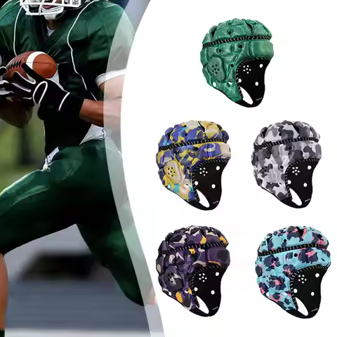 Rugby Helmet Sports Cap Football Helmet Adults Soft Padding Rugby Headguard Breathable Shock for Out