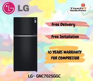 [INSTALLATION] LG Nett 506L Top Freezer with DoorCooling+ &amp; Fresh 0 Zone, Black Curved Glass Refrigerator LG- GNC702SGGC (1-13 days delivery)