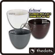 FELTON ROUND FLOWER POT 2451 DIAMETER 40 CM PLASTIC FLOWER POT PASU BUNGA