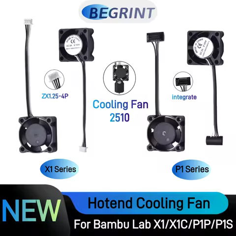 2510 Fan For Bambu Lab X1/P1 Hotend Cooling Fan With Cable Rapid cooling Fan For Bambu X1C P1S P1P 3