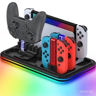 【In stock】Switch Controller Charging Dock with RGB Light, 4 Joy-Cons Charger Stand for Original Nintendo Switch &amp; OLED, Switch Organizer Storage for TV Dock, Pro Controller LAIL