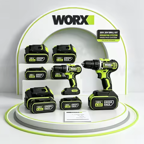 Worx 20V 6.0Ah With High Capacity of is Suitable For Cordless power Tool Charge Battery WA3023 WA301
