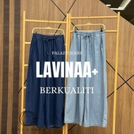 CICI COMEL PALAZO JEANS WANITA  PLUSSIZE LAVINAA+ BERKUAKITI