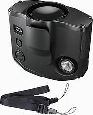 Portable Waist Clip Fan with LED Display and Light, Small Belt Fan with Dual Clips and Lanyard, Pers