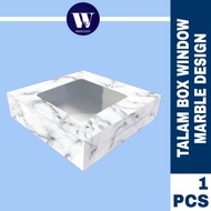 KOTAK KUIH TALAM | TALAM BOX WINDOW MARBLE DESIGN | KOTAK TALAM | KOTAK KEK | GIFT BOX