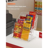 B. b.Low Price Spike Scratch Music Lottery Lottery Display Stand Ladder Type Transparent Acrylic Des