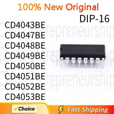 5 PCS DIP-16 CD4043BE CD4047BE CD4048BE CD4049BE CD4050BE CD4051BE CD4052BE CD4053BE DIP-16 100%Qual