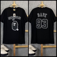 Bape Black T-SHIRT Short Sleeve BAPE T-SHIRT Men FULL TAG T-SHIRT DISTRO Men T-SHIRT