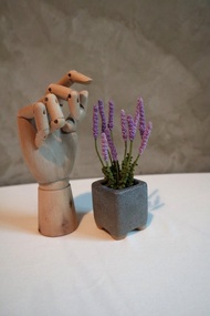 手工薰衣草小盆栽 -微鉤/微鈎-