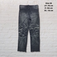 Size 28 Long Pants Jeans Comma Shop Grey Washed Ivory Skinny Original Second Preloved CJ90A