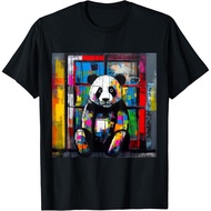 Panda Art Colorful Animal Art Panda T-Shirt