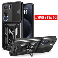 Funda for VIVO Y19S 4G Case Slide Camera Protection Ring Stand Shockproof Back Cover for Vivo Y19S 4