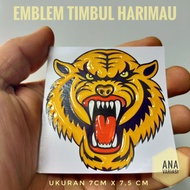 HARIAMAU TIGER HEAD EMBLEM RAISED STICKER TIGER MOTORCYCLE STICKER
