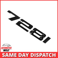 728i LETTERING REAR BOOT LID TRUNK BADGE EMBLEM FOR BMW 7 SERIES, GLOSS BLACK