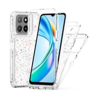 Laser Paper Acrylic 3 IN 1 Thicken Transparent Hard Phone Case for Huawei Honor 90 Lite Magic 6 5 Li