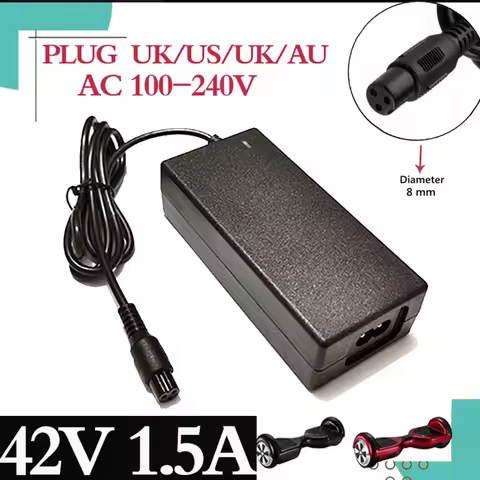 42V 1.5A Universal Battery Charger for 36v 10s 18650 battery pack with GX12 3P connector