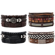 Retro Style Variety of Life Tree Beads Beaded Multi-Layer diy 4-Piece Set Men's Bracelet 10.30 B10.3