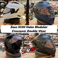 ZEUS 613H MODULAR Helmet Intercom Ready CROSSOVER Double Visor ZS613H ZS-613H 613