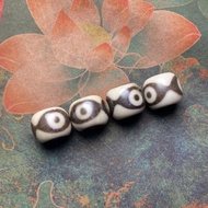 Tibet Genuine Products to Pure Tiger Tooth Dzi Beads High Oil Blue Qin Weathering Accessories Bracel