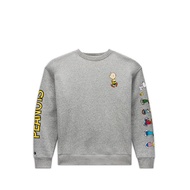 CONVERSE MEN'S PEANUTS FLEECE CREW VINTAGE - VINTAGE GREY HEATHER