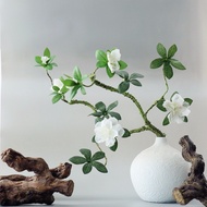 Chinese Style Aritificial Fake Azalea Flower Branches Bouquet for Home Wedding Decoration Green Plan