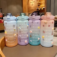 lWater Gallon,Sports water bottle/2 Litre/ Yoga water bottle/Motivational Time maker water bottle/Cute water bottle/