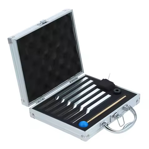 6Pcs Tuning Fork Medical Sound Healing Set(UT 396 Hz, RE 417 Hz, MI 528 Hz, FA 639 HZ, SOL 741 HZ, L