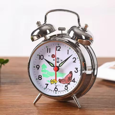 Retro Mechanical Desk Alarm Clock For Hefei Metal Craft Clock Luminous Display Traditional Manual Wi