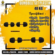 Alat Gym angkat beban Dumbbell set 40 KG alat Fitness rumahan