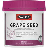 Swisse Grape Seed ผิวใสลื่นสม่ำเสมอ 180/300เม็ด EXP10/2027