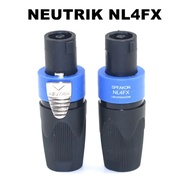 ขั้วต่อลำโพง4ขั้วของ Neutrik NL4FX ลำโพงขั้วต่อเสียงลำโพงตัวผู้ขั้วต่อ NL4FX ปลั๊กสี่คอร์ใหม่10ชิ้น