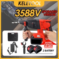 KELETOOL Hacker Rotary Hammer Drill Cordless Drill 3 Functions Speed Rechargeable Wireless Impact Dr