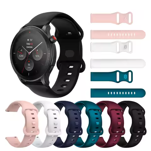Silicone 20 22mm Band for Amazfit GTR 4 3 Pro/GTR 42mm 47mm/GTR 2e Strap GTS 4 2 Mini/Bip 5 4 S/Zepp