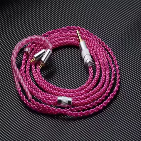 FENGRU Rouge 8 Strand 152 Core Braided OFC Silver Plated Earphone Upgrade Cable MMCX 2Pin 0.78 Headp
