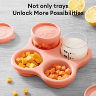 TEN-M JOURNEY 4-Pcs Baby Food Storage Container - Stackable & Steamable Snack Jars for Food Storage