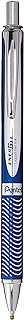 PENTEL EnerGel Alloy RT Retractable Liquid Gel Pen.7mm, Blue Barrel, Black Ink (BL407CA)