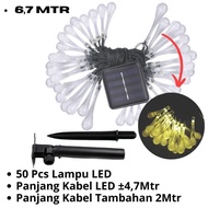 Lampu Taman Pohon Hias Solar Panel Lampu Gantung Lampu 20 LED hias Raindrop Tenaga Surya Led 4.8Mtr 