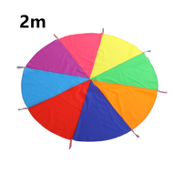 2M3M Diameter Outdoor Rainbow Umbrella Parachute Toy Jump-Sack Ballute Play Teamwork Game Toy For Ki