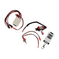 [Uesful888]Metal Winch System Automatic Operation with Remote Control Multifunctional for 1:10 Scale