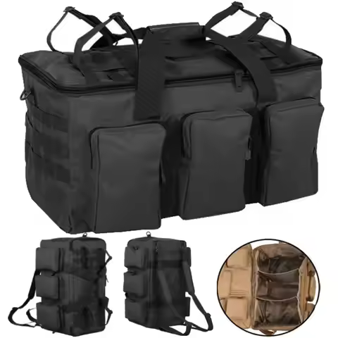 55L Luggage Duffel Bag Hiking Travel Bags Tactical Camping Backpack Outdoor Shoulder Rucksack Large 