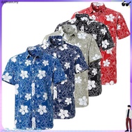 READY STOCK L-9XL- pendek Kemeja Batik getah Plus Size MALAYSIA SIZE L-9XL