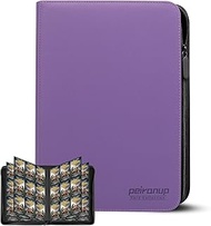 Trading Card Album, Card Scrapbook 540 Pockets, Zip Binder for Trading Cards, 9 Pockets, 30 Pages Sc