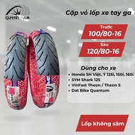 bag DPLUS Scooter Tires 100/80-16 & 120/80-16 Tubeless for SH 125i 150i 160i, Shark 125, VinFast The