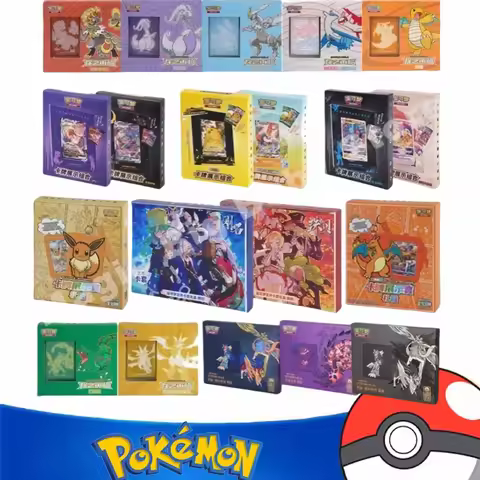Pokemon Cards Genuine Original Trading PTCG Game PTCG Chinese Card Book Gift Box Cards Exhibit Combi