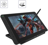 HUION Kamvas 13 Android Support Graphics Drawing Tablet Monitor with Full Laminated Screen Battery-Free Stylus 8192 Pressure Sensitivity Tilt 8 Express Keys Adjustable Stand-13.3inch, Black